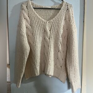 Loose Cable Knit Sweater